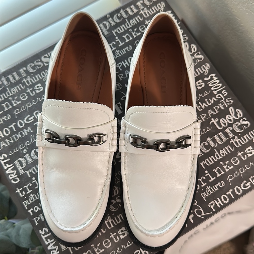 Coach Putnam loafer in white leather size 5.5 - Picture 2 of 8